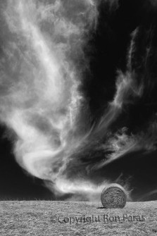 Hay Bale and Spiral Cloud